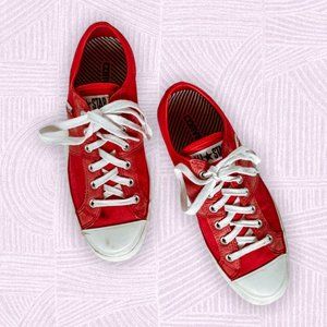 Women’s Red/White Converse All Star Low Size 8 Sneaker